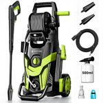 2026NEW Pressure Jet Washers 180bar, 450 l/h Electric Power Washers with Hose Reel, Foam Cannon & Adjustable 6-in-1 Nozzles, Area Coverage: 50㎡/h, Jet Washer for Fences, Cars, Patios and Driveway