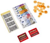 Theo Klein 9316 Accessory set for scanner registers I incl. play money, bank card and EAN codes I Toys for children aged 3 and over