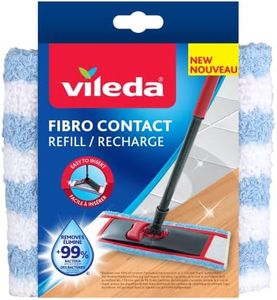 Vileda Fibro Contact Mop Head | Ideal for Dusting Walls and Ceilings | Dry or Wet Use | Reusable and Machine Washable Refill