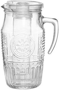 Bormioli Rocco Romantic Water Pitcher with Lid and Ice-Tube, Clear, 1.8 Litre Capacity