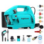 Kapicon KP-50X Portable High Pressure Car Washer Cleaner Pump, Motive Power 2600 watt and max Pressure 240 bar with All in one Combo Accessories Package. (Updated Model)