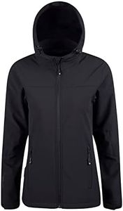 Mountain Warehouse Exodus Womens Softshell Jacket - Cycling Shell, Black, 16 Plus