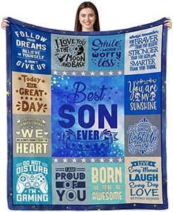 Sulpoie to My Son Blanket from Mom, Son Gifts from Dad, Birthday Gifts for Son from Mom, Son Gift Ideas for Graduation for Son Flannel Throw Blanket 60"x50"