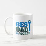 Giftcart Best Dad in The World Coffee Mug for Father | Gift for Dad Birthday or Fathers Day Gift from Son/Daughter (300ml Coffee Mug for Dad)