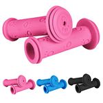 URAQT Bike Handlebar Grips, Soft Non-Slip Handlebar Grips, Cute Paw Print Kid's Bike Handlebars, Mountain Bike Grips Rubber, Scooter Handle Grips, Universal Bicycle Handlebar Grips for Kids(Pink)