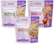 Ready. Set. Food! Organic Baby Oatmeal Cereal | Original, Peanut Butter & Daniel Tiger PB Strawberry Variety Pack | Organic Baby Food with Top Allergens: Peanut, Egg, Milk, Cashew, Almond, Walnut, Sesame, Soy & Wheat | Unsweetened, Iron Fortified