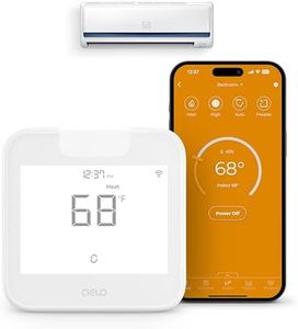 Breez Max | ENERGY STAR CERTIFIED Smart AC Controller | WiFi Thermostat for Mini-Split, Window, Portable ACs/Heat Pumps | AI-Based Tech | Free App, No Subscriptions | Alexa, Google, IFTTT etc. (White)