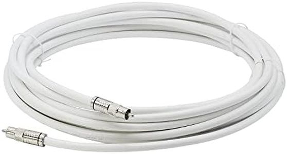 THE CIMPLE CO Digital Audio Cable - Digital Coaxial Cable with RCA Connections, 75 Ohm - Low and High Frequency RG6 Coax - Subwoofer Cable - (S/PDIF) White RCA Cable, 35 Feet