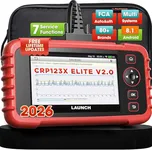 LAUNCH OBD2 Scanner CRP123X V2.0 Elite, 7 Reset Scan Tool, FCA SGW, Engine ABS SRS Transmission Code Reader, Cloud Report, Lifetime Free Wi-Fi Update Diagnostic Tool, Battery Test,AutoVIN