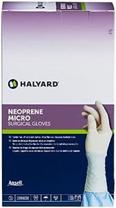 HALYARD Micro Surgical Gloves Sterile Neoprene Individually Wrapped Pairs Powder Free Medical Disposable Gloves, 5.9 mil, Size 6.5 Small, Cream, SGL85065 (Box of 50 Pairs - 100 Total)