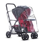 Joovy 901 Caboose Rain Cover Stand on Tandem Stroller, Clear