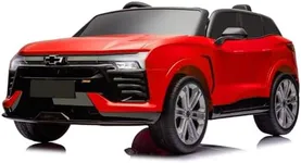 Hetoy 24V 2-Seater SUV Licensed Chevrolet Blazer Ride On Car Toy w/Parent Remote Control, 3 Speeds, Wireless Music, MP3 Player, Electric Car for Kids Ages 3-8, RED