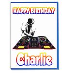 AK Giftshop Personalised DJ DnB Mixer Birthday Card - Any Name Age Relative