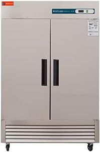 WESTLAKE Commercial Freezer 54"W 2 Door 2 Section Stainless Steel Reach-in Solid Door Upright Fan Cooling 49 Cu.ft Freezer for Restaurant, Bar, Shop, etc