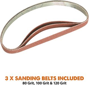 Evolution Electric Precision File Sander – Multipurpose Belt Sander with 3 Mixed Grit Belts, Dust Bag, 230V
