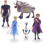 Frozen Cake Toppers,5PCS Frozen Figures Party, Anime Action Figures Cake Toppers,Cartoons Cupcake Figurine For Kids Birthday Baby Shower Frozen Theme Party Supplies (TDD1007A)