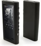 iGadgitz U6754 Silicone Skin Case Cover for Sony Walkman NW-ZX300 High-Resolution Audio MP3 Player + Screen Protector - Black