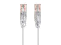 Monoprice Cat6 Ethernet Patch Cable - 50 feet - White | Snagless RJ45 Stranded 550MHz UTP CMR Riser Rated Pure Bare Copper Wire 28AWG - SlimRun Series