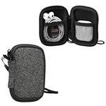 kwmobile Neoprene Case Compatible with in-ear Headphones - 6 x 9 cm Case with Zip - Anthracite/White