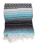 Canyon Creek Authentic Mexican Yoga Falsa Blanket (Turquoise)