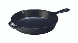 Lodge Cast Iron Skillet, Pre-Seasoned and Ready for Stove Top or Oven Use, 10.25", Black