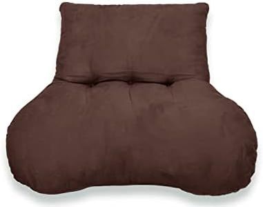 Chums | Faux Suede Back Rest Lumbar Support Cushion | Coffee