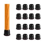 Black Silicone Chair Leg Floor Protectors wi/Felt, Extra Small Chair Leg Caps, Silicon Furniture Leg Feet Cup, Protect Hardwood Floor from Scratches Anti-Noise 16 Pcs (Round, Black Fit 0.5-0.8")