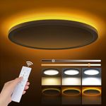 ONEWAY LED Ceiling Lights for Bedroom,24W 2400lm Dimmable Bathroom Lights Ceiling Lights Living Room with 1800K Night Light & 3000-6500K,Panel Smart Flush Ceiling Light for Kitchen Hallway OfficeØ29CM