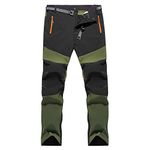 LHHMZ Men's Outdoor Hiking Trousers Windproof Breathable Comfortable Sports Walking Trousers Casual Pants Zipper Pockets