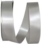 Reliant Ribbon 5000-007-09C Double Face Satin Allure Dfs Ribbon, 1-1/2 Inch X 100 Yards, Shell Grey