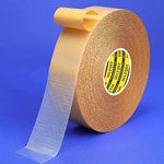 MILEQEE 1Roll Double Sided Tape, 1.18inx66FT(20m),2 Sided Tape Heavy Duty, Fiberglass Duct Tape, Strong Tough Adhesive for Carpet Area Rug Wall Woodworking, Clear Sticky Glue No Residue Easy Tear