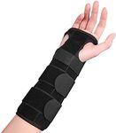 Wrist Brace for Carpal Tunnel, Adjustable Wrist Support Brace with Splints Left&Right Hand, Arm Compression Hand Support for Injuries, Wrist Pain, Sprain, Sports [Single]