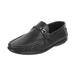 Metro Mens Leather Black Loafers (Size (8 UK (42 EU))