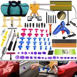 Randalfy 89pcs DIY Dent Repair Tool Kit, Paintless Dent Puller Tools Slide Hammer for Car Hail Damage Dent & Ding Remover