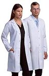 Lab Coat Professional for Men and Women, Polycotton, Unisex, 40 Inch Length, White (X-Small)