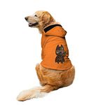 Ruse Pet Darkest Knight Printed Full Sleeves Dog Autumn Winter Hoodie Jacket/Apparel/Clothes/Jackets Gift for Big and Small Dogs.(Orange/XXL)