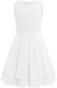 Ruched Dress Teen Girl Graduacion Junior Dance Dresses White 10-11 Years