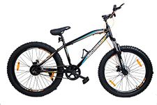 HERO CYCLES Sprint Monk 26 Inch Tire Single Speed Unisex Mountain Cycle Bike - 18" Frame, Semi Fat Bike, Dual Disc, Front Suspension, Black/Orange, Ideal for 16+ Years