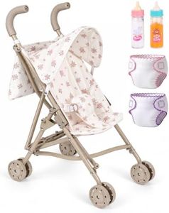 BABESIDE Baby Doll Stroller Set, Pretend Play Doll Stroller for Girls