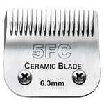 5FC Blade Dog Grooming Clipper Replacement Blades compatible with Andis Dog Clippers,Detachable Ceramic Blade & Stainless Steel Blade,Size-5 FC 1/4-Inch Cut Length (64122)