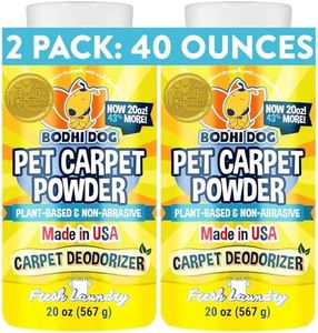 Bodhi Dog Natural Carpet Powder - Dry Pet Smell Eliminator & Urine Odor Remover - Loosens Fur & Dirt - Plant-Based and Biodegradable Room Freshener for Home with Pets - Fresh Laundry (Pack of 2)
