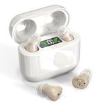 Kaiouli Invisible Hearing Amplifier for Seniors with Crystal Sound, Rechargeable & Comfortable Hearing Amplifiers for Adults with Long Lasting Battery, Intelligent Noise Reduction (Beige)