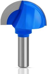 ASNOMY 2" Cutting Diameter Core Box Router Bit, 1/2 Inch Shank Round Nose Cove Box Router Bits - Solid Carbide 2-Flute Core Box Round Nose Router Bits