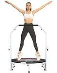 DARCHEN 200KG Rebounder Mini Trampoline for Adult, Indoor Small Trampoline for Exercise Workout Fitness, Upgrade Design Bungee Trampoline for Safer Quieter Bounce [100 CM]