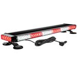 WOWTOU Roof Safety Flashing 56 LED Red White Emergency Light Bar for Volunteer Firefighter First Responder Vehicles Trucks POV, Strong Magnetic Strobe Beacon Lights