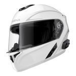 Sena Outrush R Bluetooth Modular Motorcycle Helmet with Intercom System (Gloss White, L)