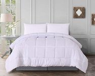 Elegant Comfort Premium Quality Hypoallergenic Comforter Medium Warmth for All Seasons, Microfiber, White, Twin XL