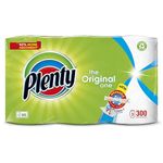 Plenty Kitchen Towel 300 Sheets 3 Roll - Absorbent, Durable, and Eco-Friendly Paper Towels for Everyday Cleanup - Power X Structure with 40% More Absorbency