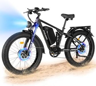 PHILODO Forester Dual Motor Electric Bike - High-Speed Fat Tire Ebike with 60V25Ah Battery, 80+ Mile Range, Full Suspension & Hydraulic Brakes for Adult Off-Road Commuting