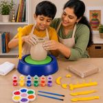 Toy Imagine ππππ πππππππ πππππ πππ β DIY Battery Operated Pottery Making & Painting Set with Modeling Clay, Sculpting Tools, Arts & Crafts Pot Maker for Boys & Girls Age 5+, Indoor Outdoor Activity, Return Gift